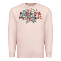 Pale Pink abuela flowers Premium Sweatshirt - RacoonDesign
