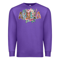 Purple abuela flowers Premium Sweatshirt - RacoonDesign