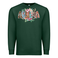 Sports Green abuela flowers Premium Sweatshirt - RacoonDesign