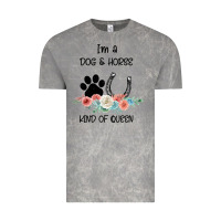 Cloud Rock I'm A Dog & Horse Kind Of Queen Pet Lover Owner Vintage Tee - Bettercallsaul
