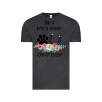 Vintage Black I'm A Dog & Horse Kind Of Queen Pet Lover Owner Vintage Tee - Bettercallsaul