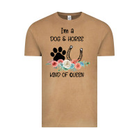 Vintage Camel I'm A Dog & Horse Kind Of Queen Pet Lover Owner Vintage Tee - Bettercallsaul