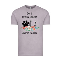 Vintage Zinc I'm A Dog & Horse Kind Of Queen Pet Lover Owner Vintage Tee - Bettercallsaul