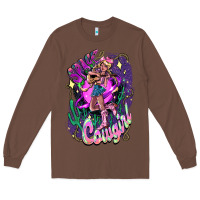 Chestnut Space cowgirl Long Sleeve Tee - HowdyJamesFarm