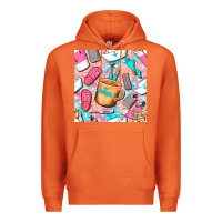 Carrot hospital nurse coffee cups with leopard seamless pattern bbs Premium Hoodie - BundleAndBundleShop