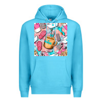 Ocean Blue hospital nurse coffee cups with leopard seamless pattern bbs Premium Hoodie - BundleAndBundleShop