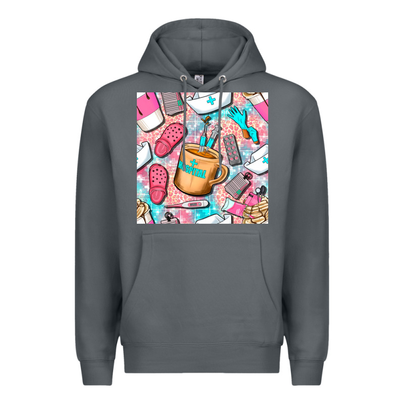 Hospital Nurse Coffee Cups With Leopard Seamless Pattern Bbs Premium Hoodie by BundleAndBundleShop | Teevron