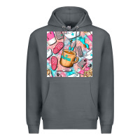 Rock hospital nurse coffee cups with leopard seamless pattern bbs Premium Hoodie - BundleAndBundleShop