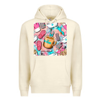 Sandshell hospital nurse coffee cups with leopard seamless pattern bbs Premium Hoodie - BundleAndBundleShop