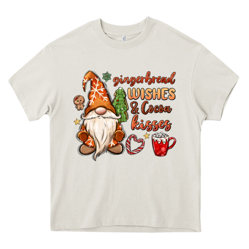Gingerbread Wishes Cocoa Kisses Heavy Core Tee by MaliasSmallBusiness | Teevron
