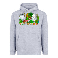 Heather Grey Spooky Plants Heavyweight Hoodie - CowhideDigitalArt