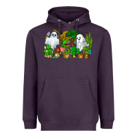 Plum Spooky Plants Heavyweight Hoodie - CowhideDigitalArt