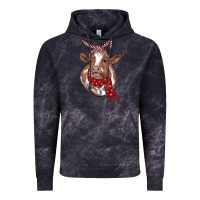 Cloud Black christmas scarf heifer Vintage Hoodie - RanaPortraitStore