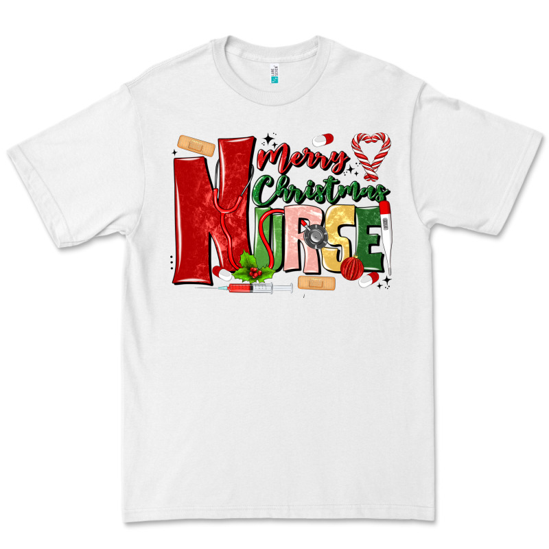 Merry Christmas Nurse Premium Tee by MaliasSmallBusiness | Teevron