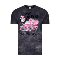 Cloud Black Leopard Floral Pink Car Jesus Take The Wheel Vintage Tee - Bettercallsaul