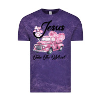 Cloud Purple Leopard Floral Pink Car Jesus Take The Wheel Vintage Tee - Bettercallsaul