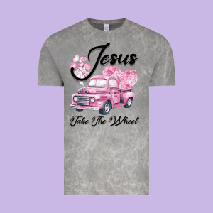 Leopard Floral Pink Car Jesus Take The Wheel Vintage Tee Designed By Bettercallsaul