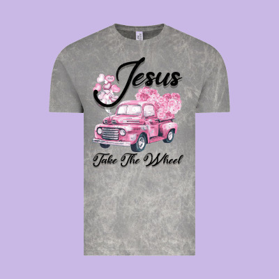 Leopard Floral Pink Car Jesus Take The Wheel Vintage Tee Designed By Bettercallsaul