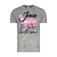 Cloud Rock Leopard Floral Pink Car Jesus Take The Wheel Vintage Tee - Bettercallsaul