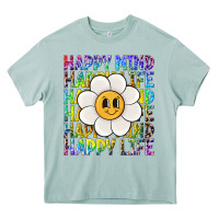 Arona happy mind happy life Heavy Core Tee - NancyCooperArtShop