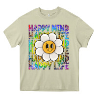 Mossy happy mind happy life Heavy Core Tee - NancyCooperArtShop
