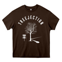 Chocolate Brown Disc Golf Funny Sports Tree Disc Golf Player Heavy Core Tee - tuanDangUi