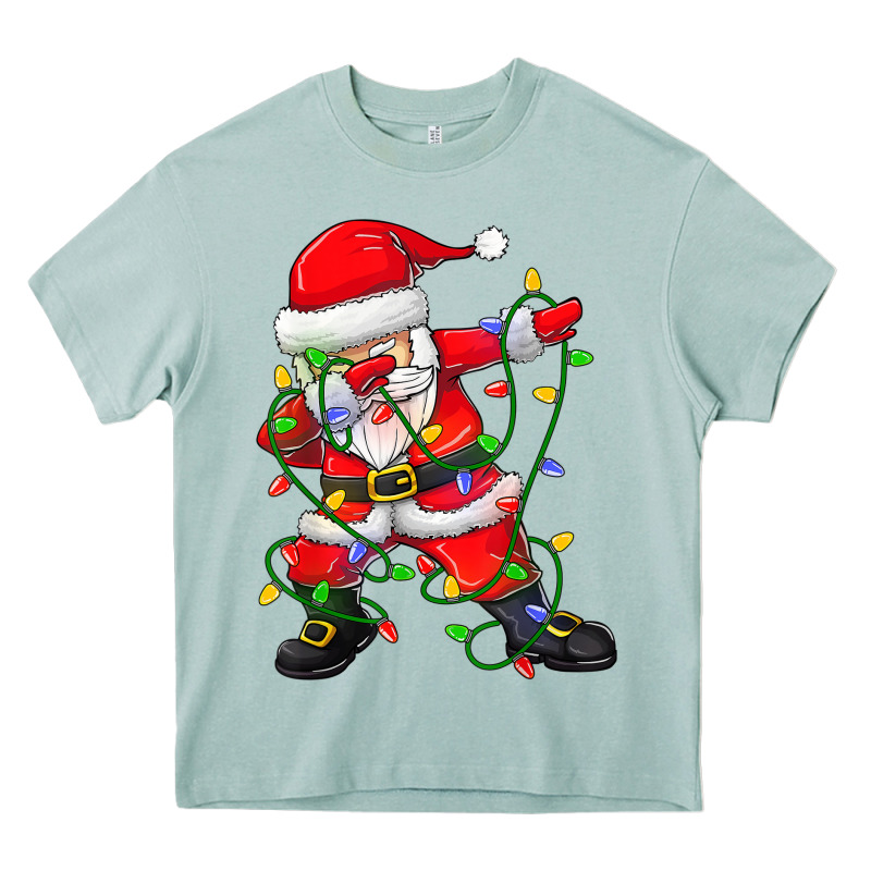 Dabbing Santa Christmas Tree Lights Heavy Core Tee by tuanDangUi | Teevron