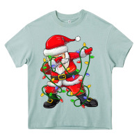 Arona Dabbing Santa Christmas Tree Lights Heavy Core Tee - tuanDangUi