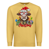 Antique Gold Mooey Christmas Premium Sweatshirt - CowhideDigitalArt