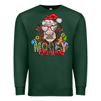 Sports Green Mooey Christmas Premium Sweatshirt - CowhideDigitalArt
