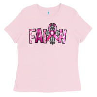 Bubblegum Pink horseshoe with roses and cross Ladies Tee - RanaPortraitStore