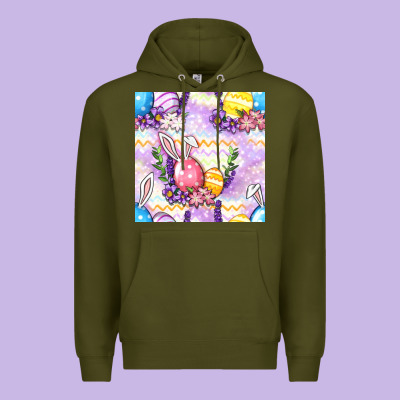 Easter Eggs With Flowers Seamless Pattern Premium Hoodie Designed By Bundleandbundleshop