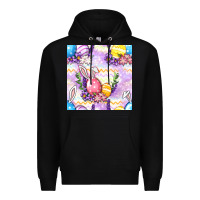 Black Easter Eggs With Flowers Seamless Pattern Premium Hoodie - BundleAndBundleShop