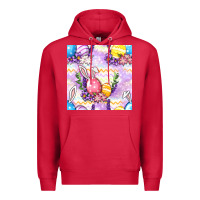 Cardinal Easter Eggs With Flowers Seamless Pattern Premium Hoodie - BundleAndBundleShop