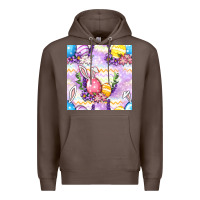 Coffee Easter Eggs With Flowers Seamless Pattern Premium Hoodie - BundleAndBundleShop