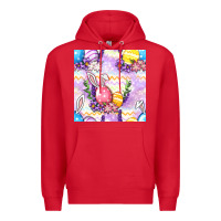 Red Easter Eggs With Flowers Seamless Pattern Premium Hoodie - BundleAndBundleShop