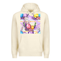 Sandshell Easter Eggs With Flowers Seamless Pattern Premium Hoodie - BundleAndBundleShop