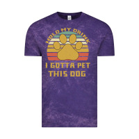 Cloud Purple Hold My Drink I Gotta Pet This Dog Vintage Tee - Bettercallsaul