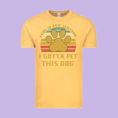 Hold My Drink I Gotta Pet This Dog Vintage Tee Designed By Bettercallsaul