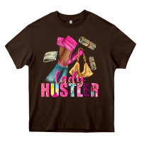 Chocolate Brown lady hustler afro high heels Heavy Core Tee - NancyCooperArtShop