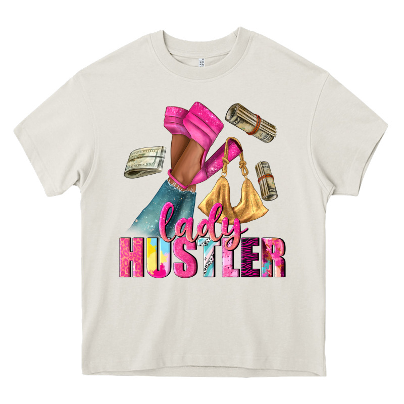Lady Hustler Afro High Heels Heavy Core Tee by NancyCooperArtShop | Teevron