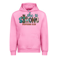 Fuchsia Pink she is strong Urban Hoodie - Artiststas