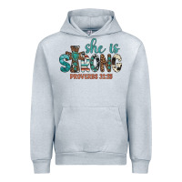 Heather Grey she is strong Urban Hoodie - Artiststas