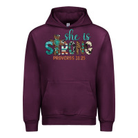Mauve Wine she is strong Urban Hoodie - Artiststas