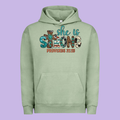 She Is Strong Urban Hoodie Designed By Artiststas
