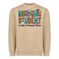 Mushroom nursing student no sleep no money no life Heavyweight Sweatshirt - OliviaCreatesArt