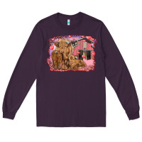 Valentine's Day Mama Cow And Baby Cows Long Sleeve Tee | Teevron