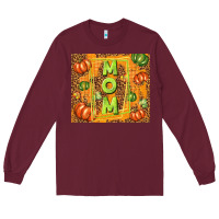 Burgundy fall mom mother's day Long Sleeve Tee - TumblerDesignByShophia