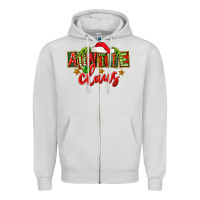 Dove Grey christmas auntie claus Zipper Hoodie - FaDigitalArtStudio