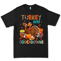 Black turkey and touchdowns Premium Tee - MaliasSmallBusiness